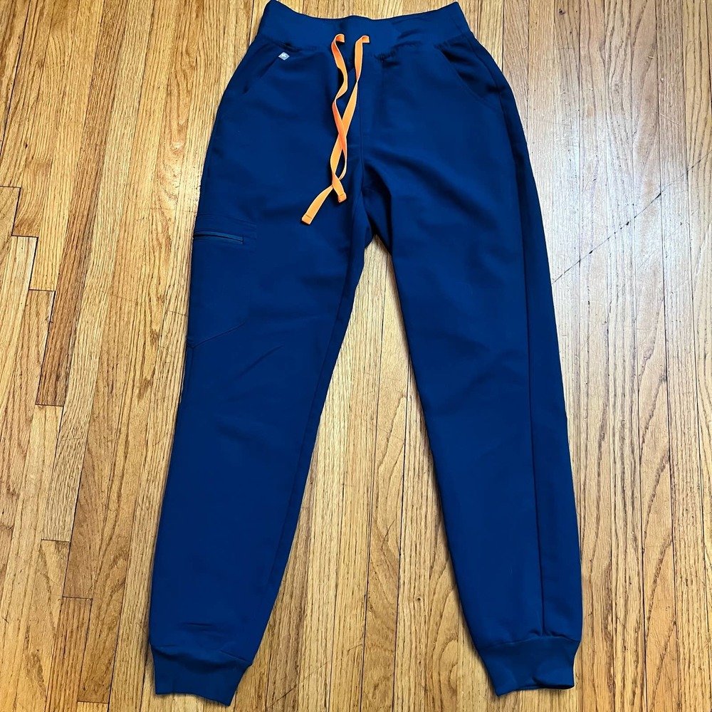 Figs Pants Womens XS HW Zamora  Scrub Pants Blue Technical Collection Jogger